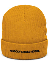 Load image into Gallery viewer, Nobodys Role Model black thread beanie

